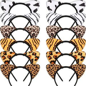 12 Pieces Leopard Ears Headband Easter Holiday Headband Portable and Easy to Use